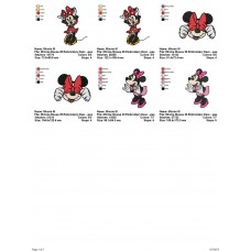 Package 3 Minnie Mouse 10 Embroidery Designs